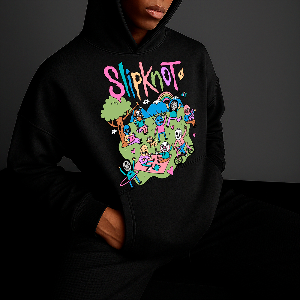 Moletom Canguru Com Capuz banda de rock slipknot turne tour Streetwear Personalizado em algodao unissexs