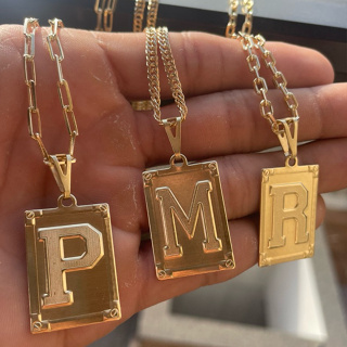 Cordão Corrente de Moeda Antiga+ Pingente Letra em Oferta na Shopee