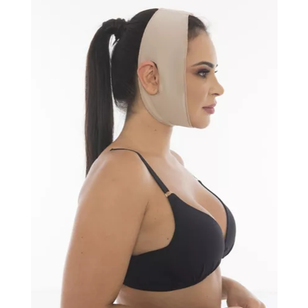 Cinta Mentoneira Pos Cirurgia Lipoaspiração De Papada Ajustável