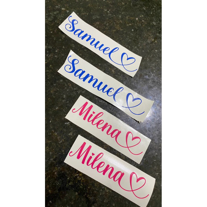 SEU NOME; Aqui personalizado adesivo recortado em vinil temos diversas outras cores