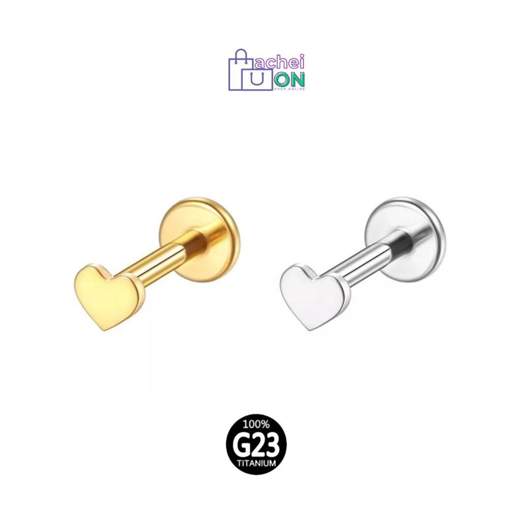 Piercing Titânio Helix Tragus Conch Boca medusa Rosca Interna Coração ♥ 1,2x6mm e 1,2x8mm