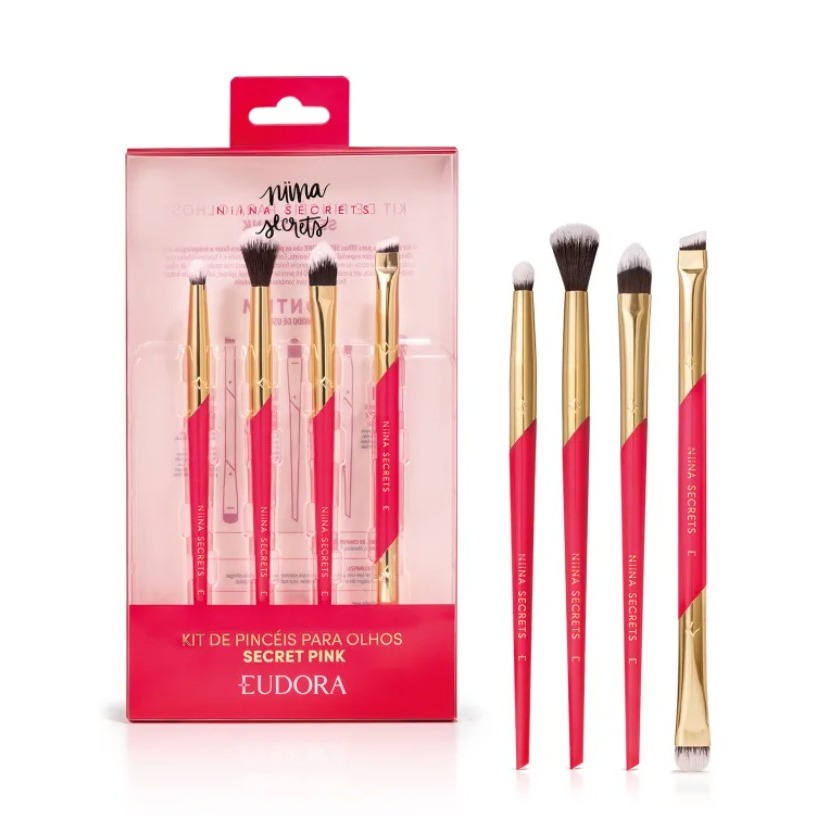 Kit pincéis de olhos -Niina Secrets Eudora em Oferta na Shopee