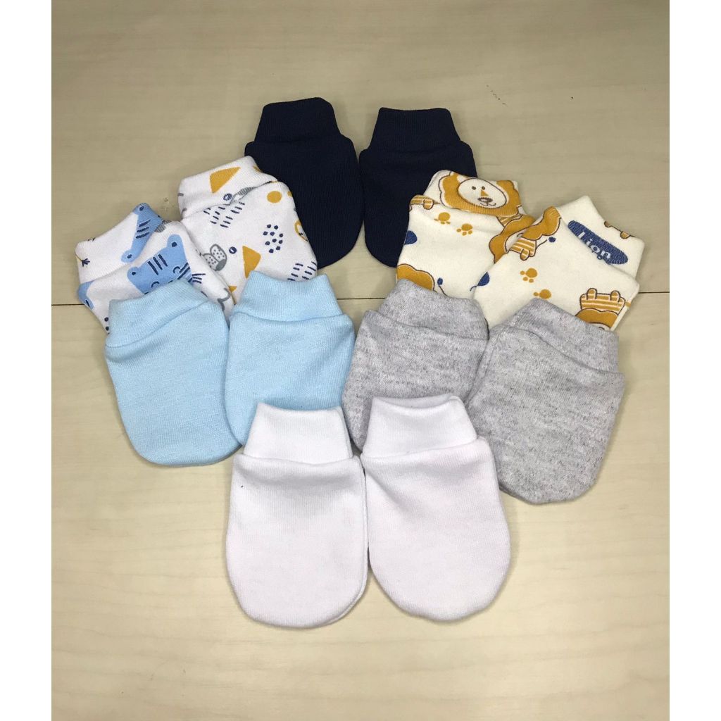 6 pares Luva Bebê em Suedine 100% algodão Lisas e Estampadas Enxoval Maternidade Recém-Nascido em Oferta na Shopee