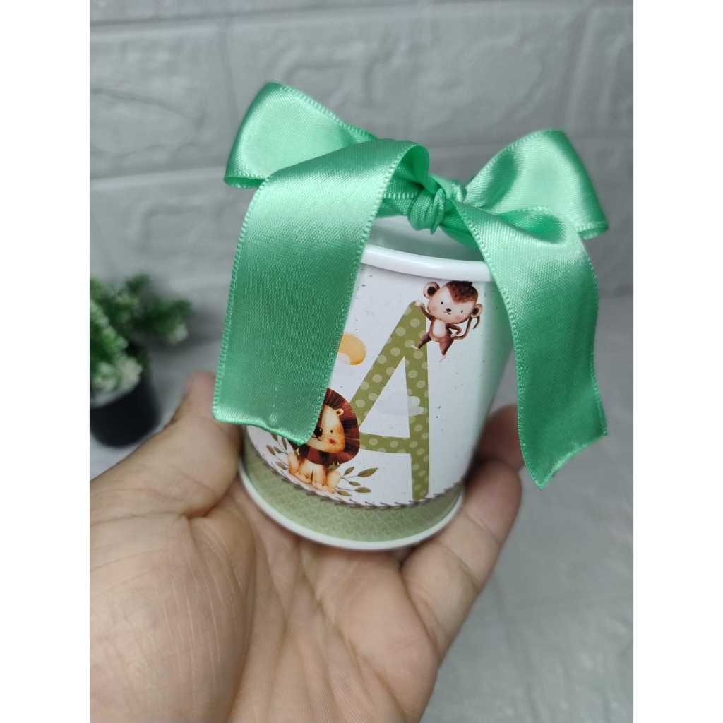 Lembrancinha Tubo lata Personalizada Batizado Maternidade Bebê Aniversário Nome 7x6 cm