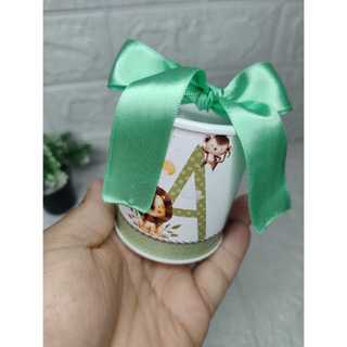 Lembrancinha Tubo lata Personalizada Batizado Maternidade Bebê Aniversário Nome 7x6 cm