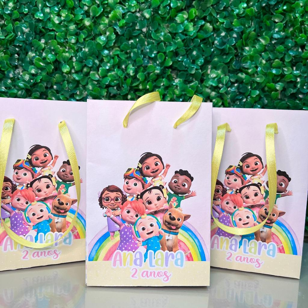 Sacolinha Surpresa Personalizada Cocomelon | Lembrancinhas | Festa infantil Aniversário
