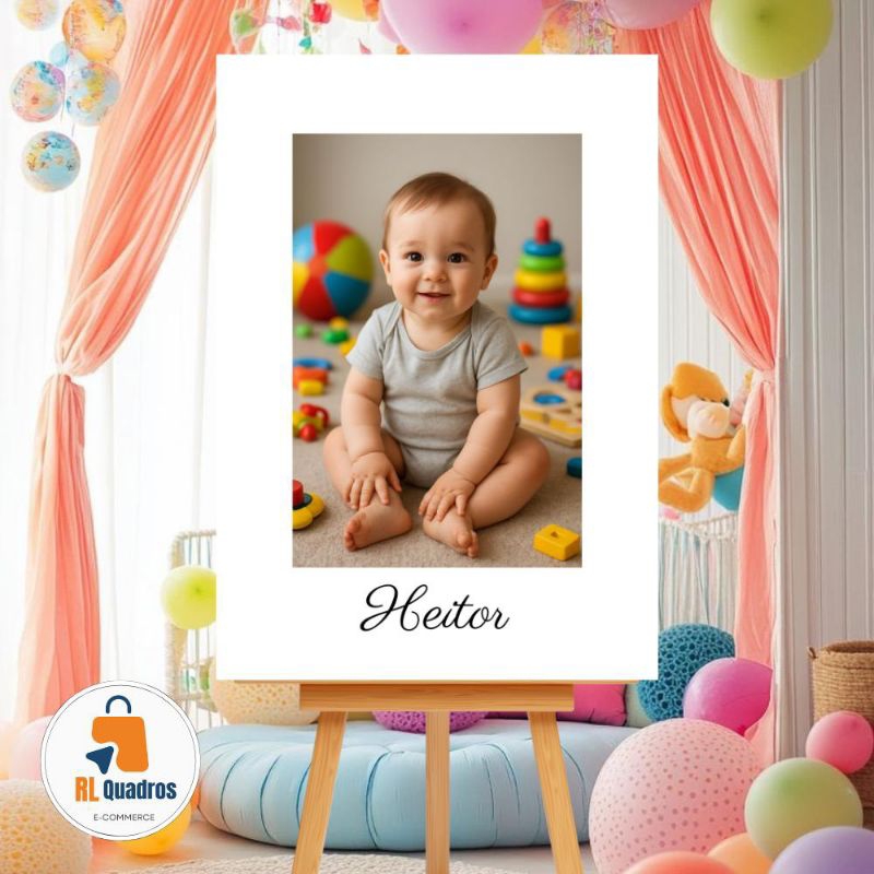 Quadro Decorativo Entrada Aniversário Infantil Personalizado Com Foto E Nome em Oferta na Shopee