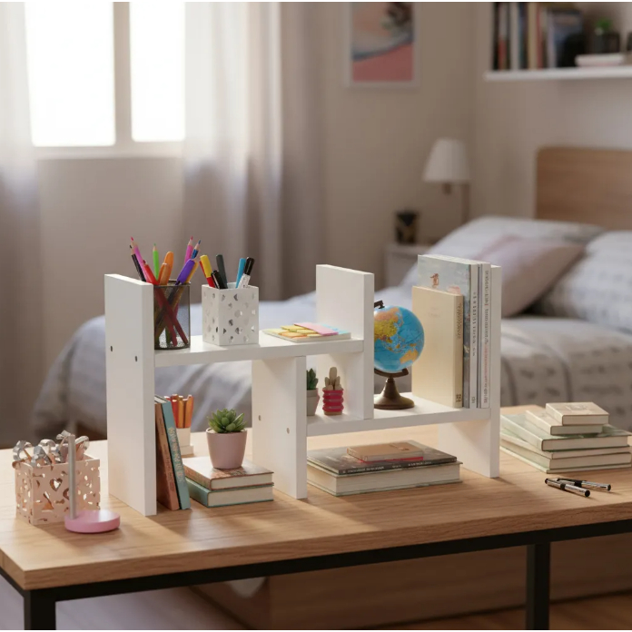 Nicho Organizador Ajustável Mesa Escritório, Estudos, Livros, Home Office 100% Mdf Bco Envio Montado em Oferta na Shopee