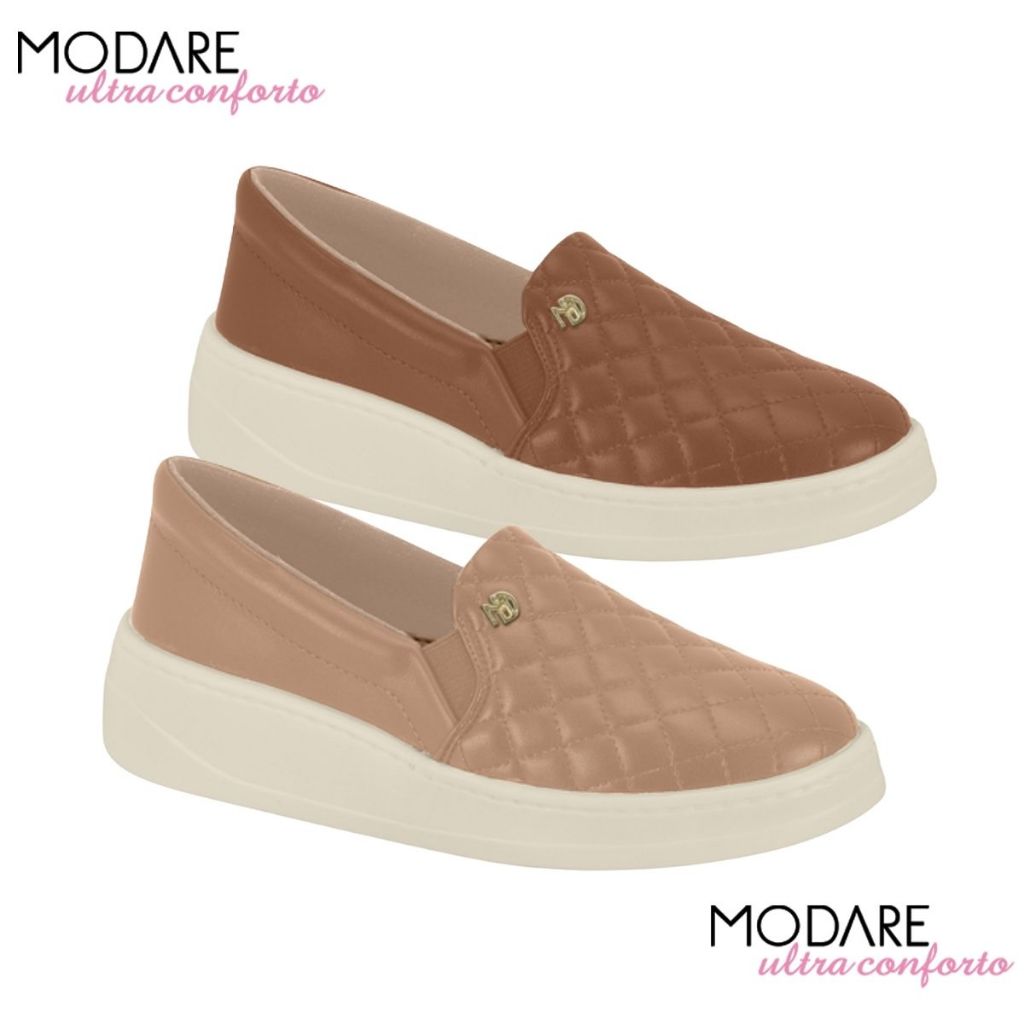 Tenis Feminino Modare Slip On Confortavel Ortopédico Ref: 7402.108