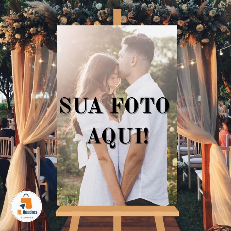 Placa Decorativa Recepção Casamento Personalizada Com Foto Do Casal