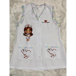 Jaleco de Enfermagem Estampado - Toque de Charme e Cuidado em Oferta na Shopee