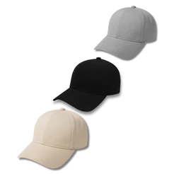 Kit 3 Bonés Liso Básico Adulto Aba Curva Masculino e Feminino Super Leve