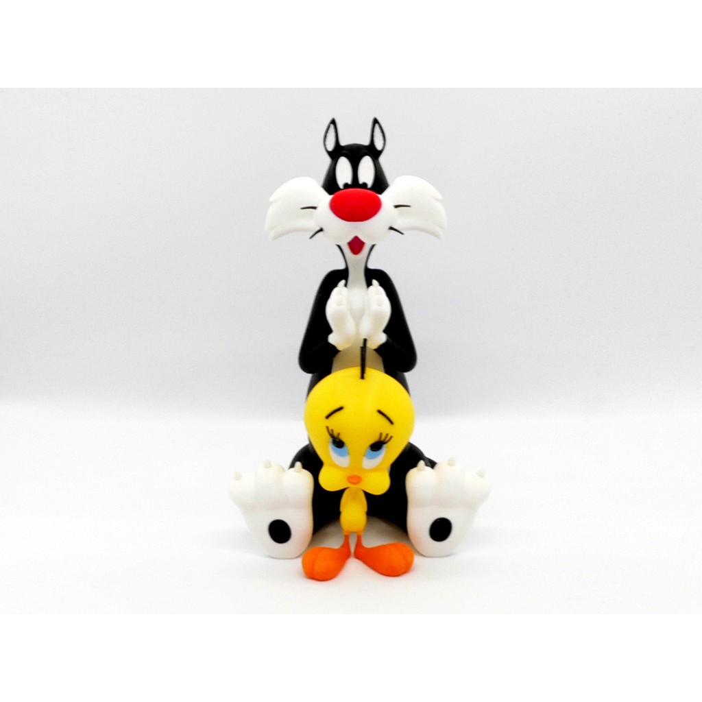 Boneco Colecionavel PIU PIU E FRAJOLA Tweety Sylvester Figura Decorativa Action Figure Impressao 3d