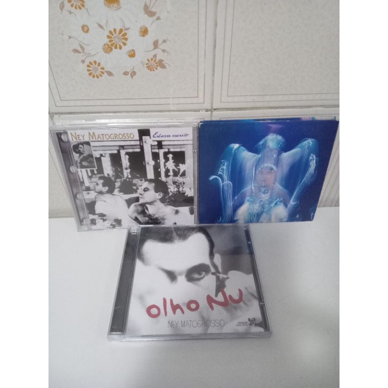 3 CDs Ney Matogrosso Atento aos Sinais Vivo Estava Escrito Olho Nu