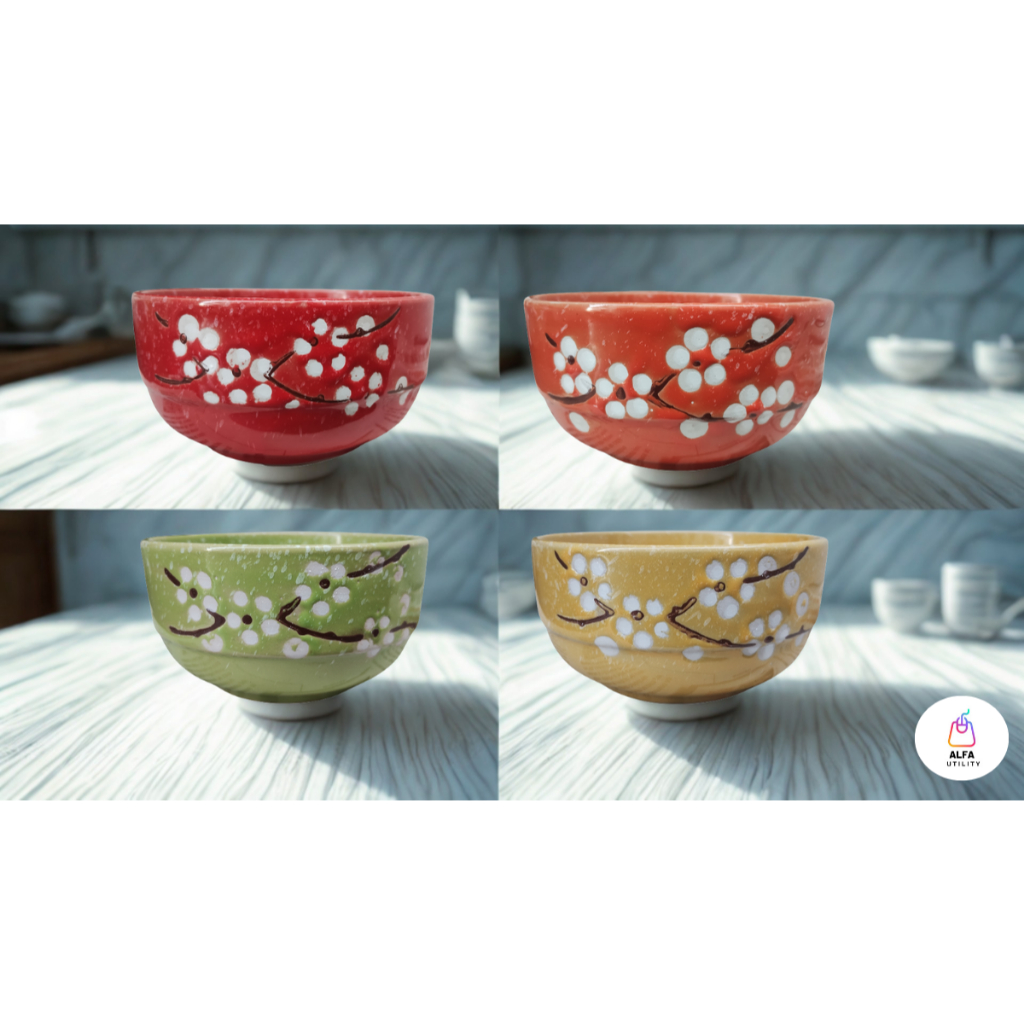 🍲 Kit 2 Tigelas de Cerâmica Decoradas com Flores –Mabel–350 e 400 ML | Elegância e Charme na Sua Mesa! em Oferta na Shopee