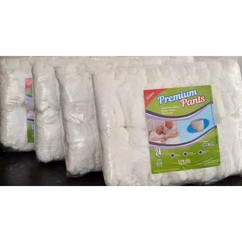 Kit 4 pacotes Fralda adulto roupa intima  c/24 unid. cada. Premium Pants