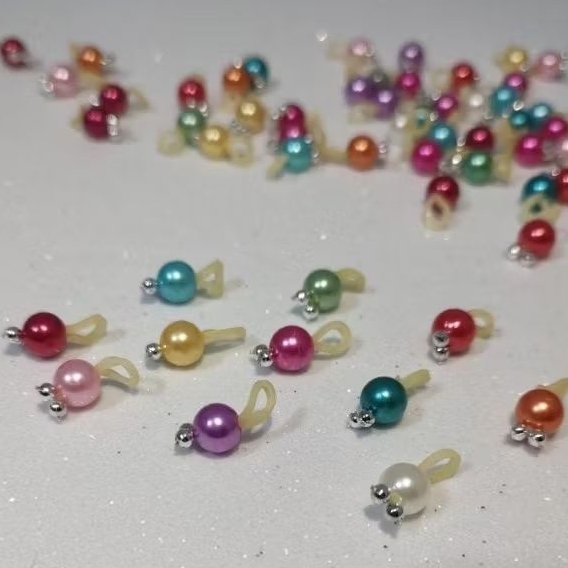 100 /50 Ponto de Luz Jóia Pet Mini Pérolas 8mm Coloridas Penteado Pet Banho e Tosa Laço Lacinho pet Enfeite cachorro