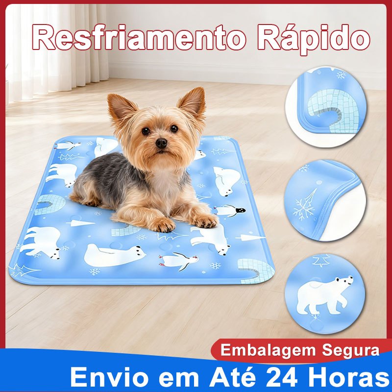 Tapete Pet Gelado Resfrescante 60*90cm para Cães Gatos Tapete de escalada para animais de estimação