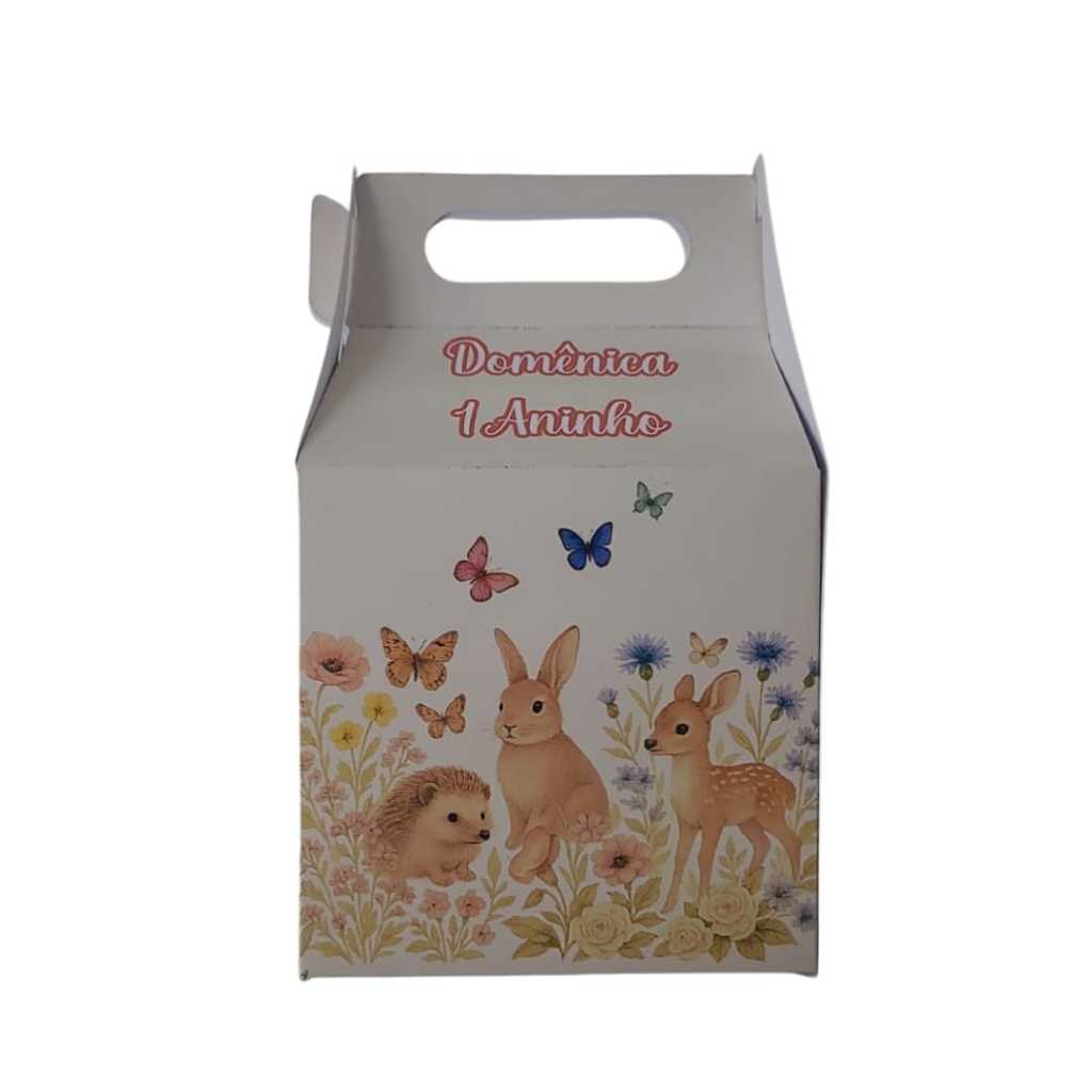Caixinhas Maletinha Jardim Encantado Personalizadas com Nome e Idade Lembrancinha Festa Infantil