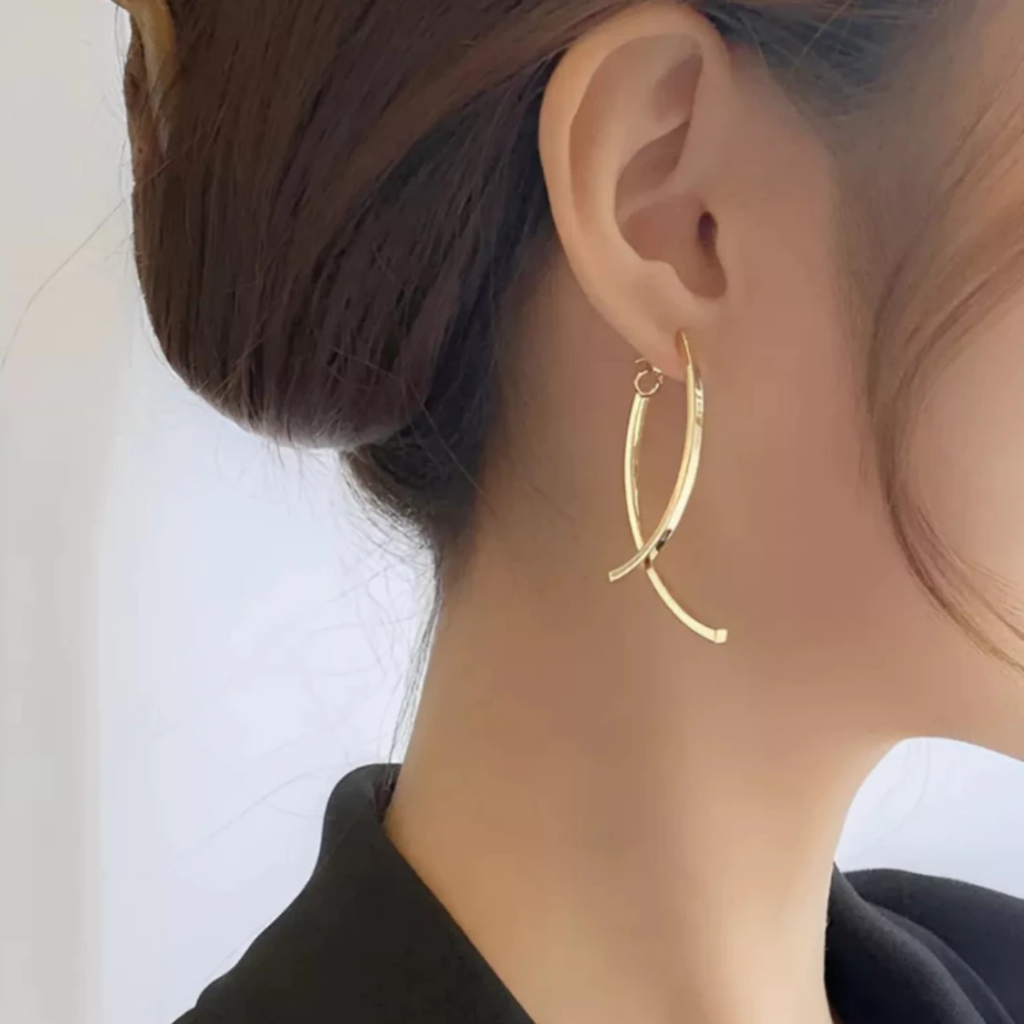 Brinco Feminino Aço Inoxidável Antialérgico não Escurece Banhado Dourado e Prateado em Oferta na Shopee