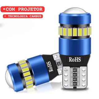 Par Lâmpada Pingo Com Projetor T10 Canbus Super Forte 18 Leds W5w em Oferta na Shopee