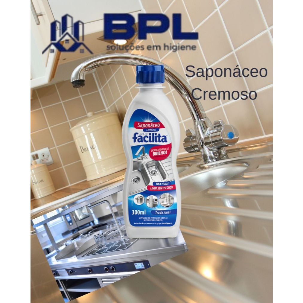 Saponáceo brilho inox Sapólio facilita 300ml Audax Tradicional em Oferta na Shopee