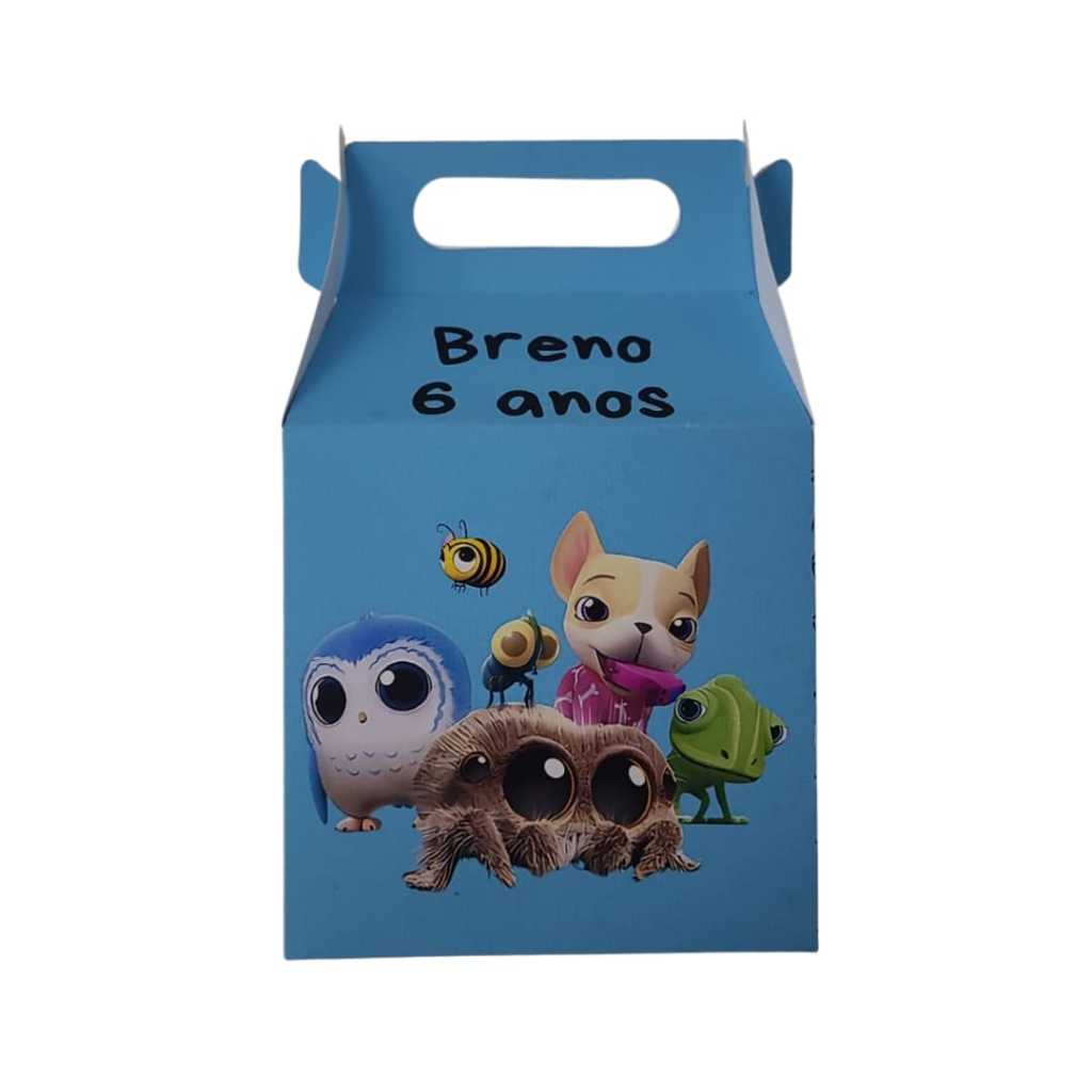 Caixinhas Maletinha Lucas Aranhã Personalizadas com Nome e Idade Lembrancinha Festa Infantil