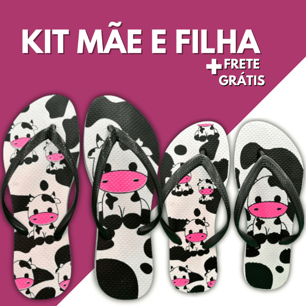 Kit Mãe E Filha Chinelo Sandalia Feminino Adulto Infantil Slim Calçado Antiderrapante Confortável Macio Leve Barato