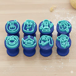 Kit 8 Carimbos Marcador Brigadeiro/Doces Toy Story