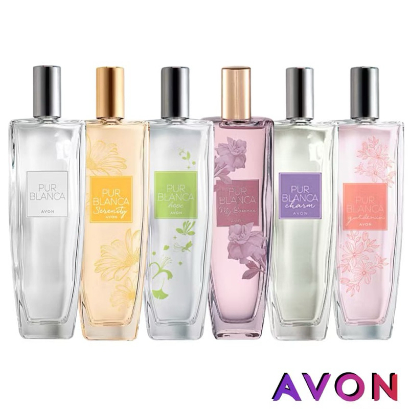 PUR BLANCA DEO COLONIA AVON 75ML (PERFUME FEMININO): SERENATY, ORIGINAL, CHARME, NOITE, MY ESSENCE, GARDENIA & HOPPE