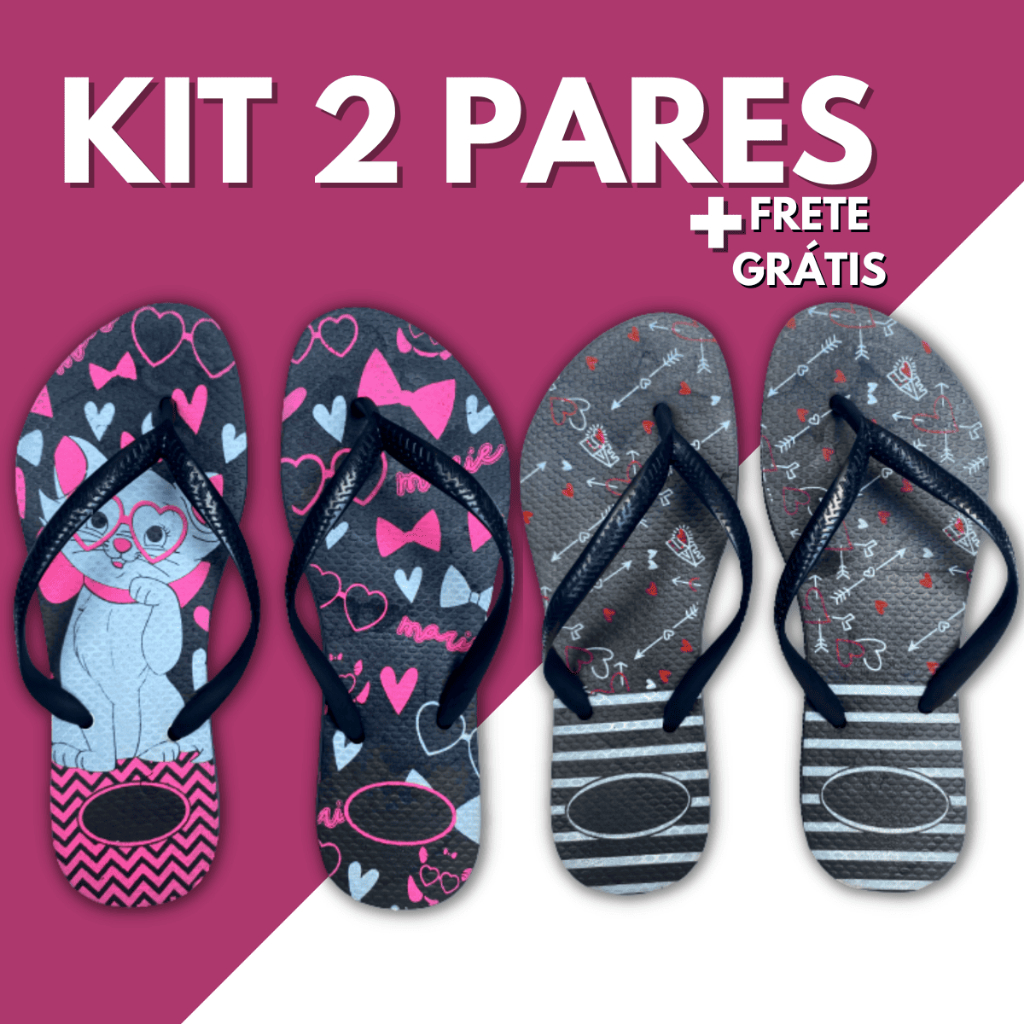 Kit 2 Pares Chinelo Feminino Adulto Sandália Correia Lisa Sandalia Feminina Estampada Sandalias Femininas Confortável