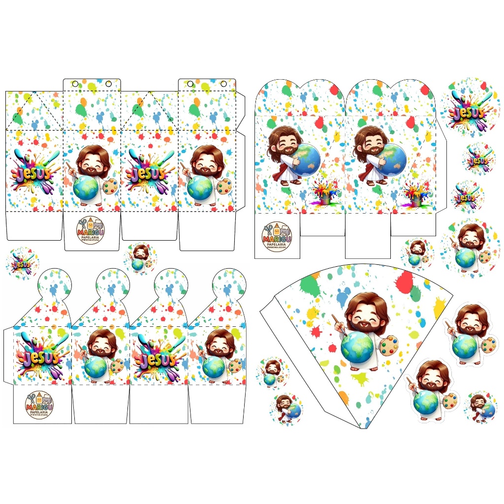 Kit festa 80 un lembrancinhas O MAIOR PINTOR DO MUNDO Aniversario Mesversario Caixinha Personalizada