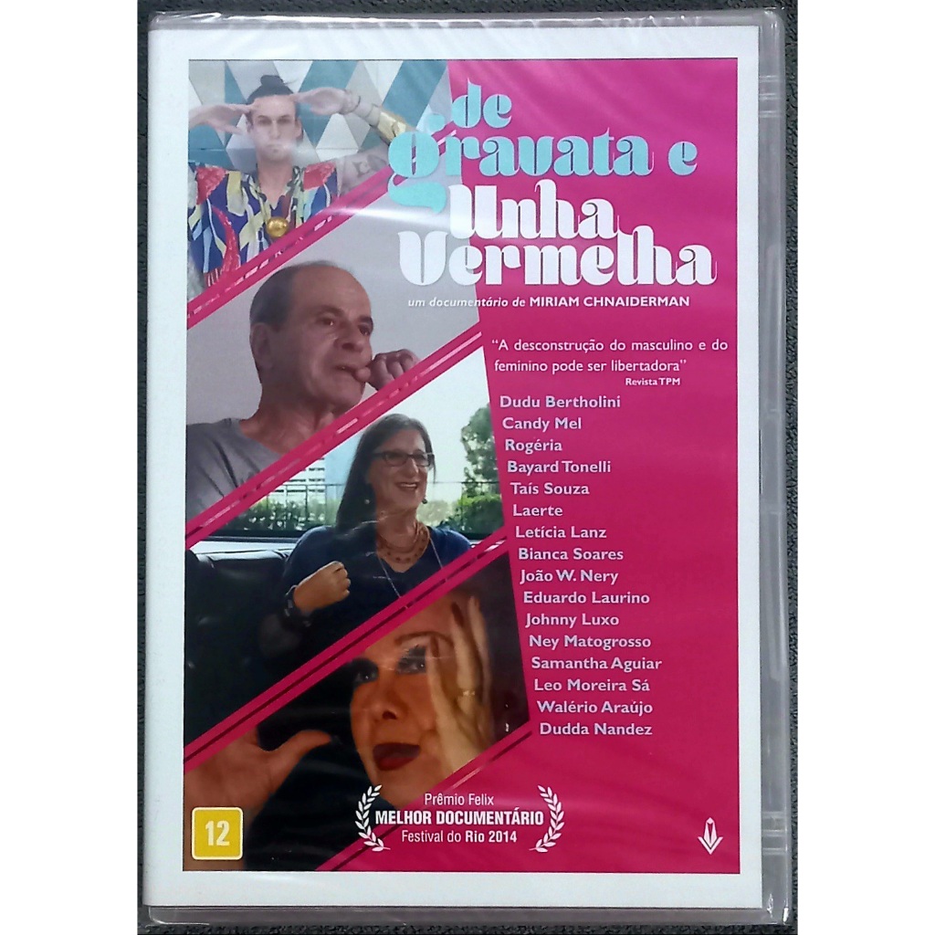 [LACRADO] DVD De Gravata e Unha Vermelha (Ney MatoGrosso/ Laerte/ Rogéria/ Johnny Luxo/ Candy Mel)