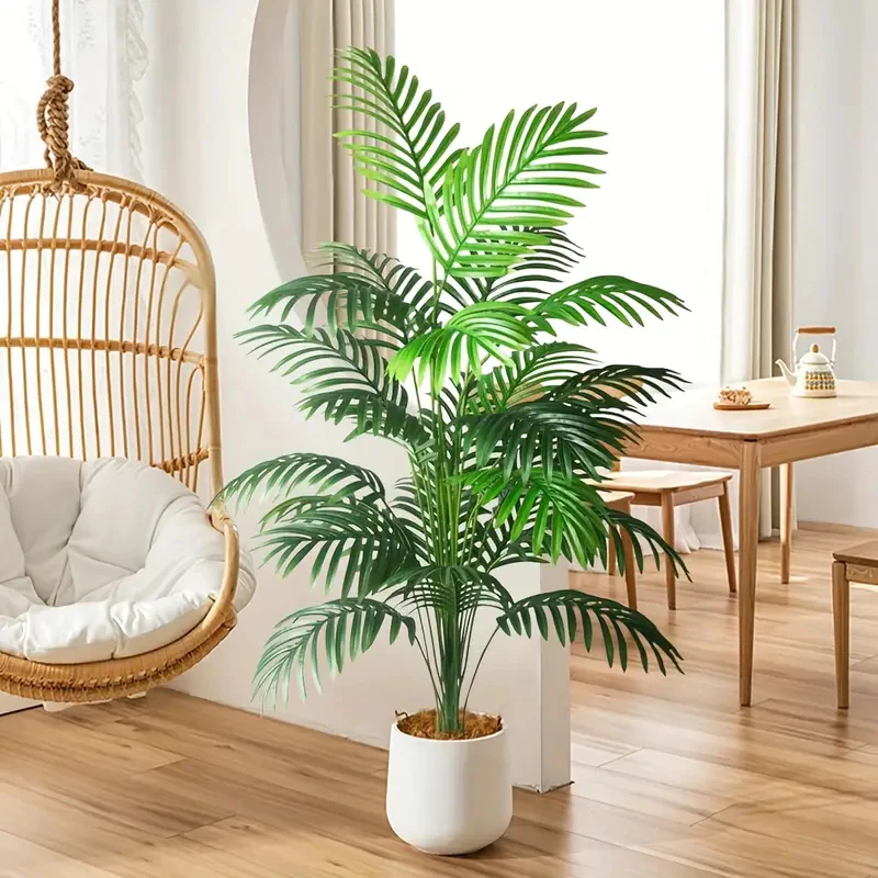 18Folhas Planta Artificial Palmeira Areca Real Toque