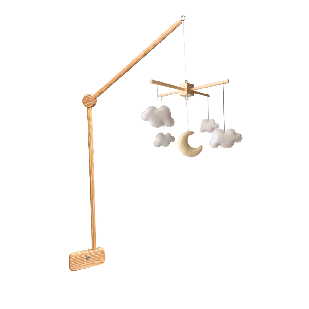 Suporte de Pendurar Mobile Infantil para Berco de Bebê Madeira Natural em Oferta na Shopee