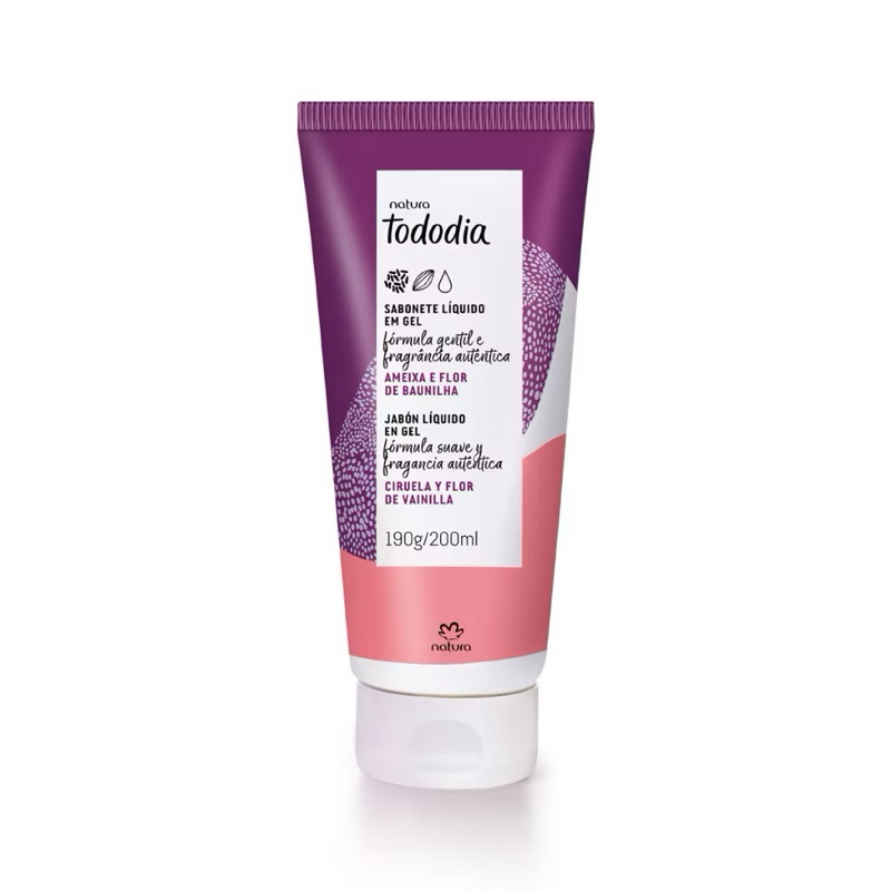 Sabonete Líquido em Gel Tododia Ameixa e Flor de Baunilha - 190g/200ml