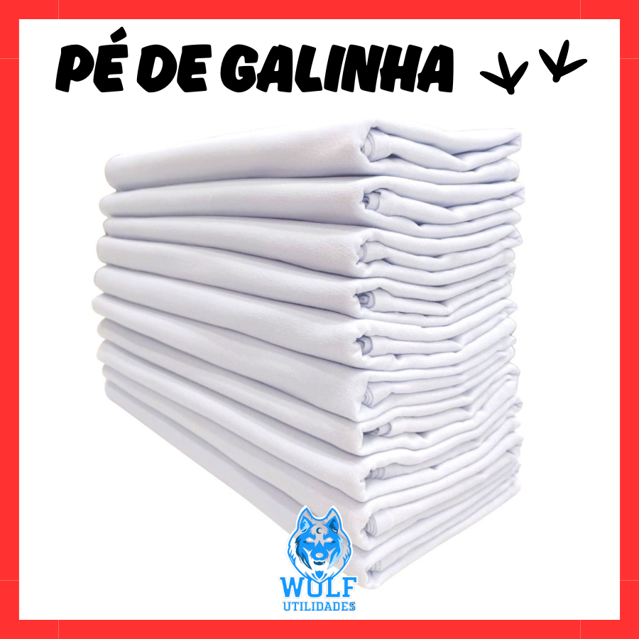 Pano De Prato Branco O Legitimo Kit Com 10 Peças Pano de Prato Grosso Pé de Galinha