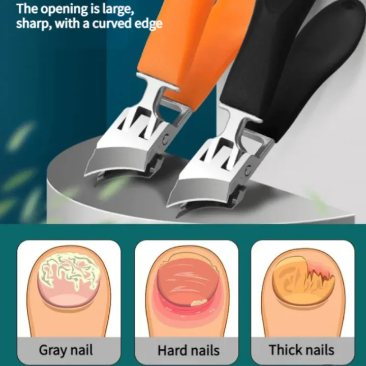 Aparador De Unhas Grande Afiado De Aço Inoxidável Anti Respingo Manicure Abertura Boca Oblíqua Cortador Essencial À Prov em Oferta na Shopee