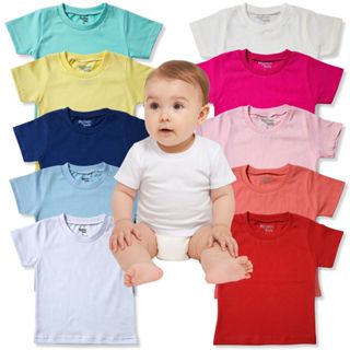 1 Camiseta de Manga Curta Para Bebê 100% Algodão P/M/G em Oferta na Shopee