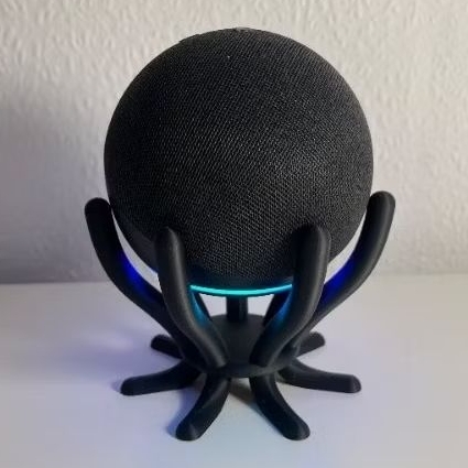 Suporte para Alexa Echo Dot 4 e 5 — Base de Mesa Antiderrapante Impressa em 3D | Design Moderno