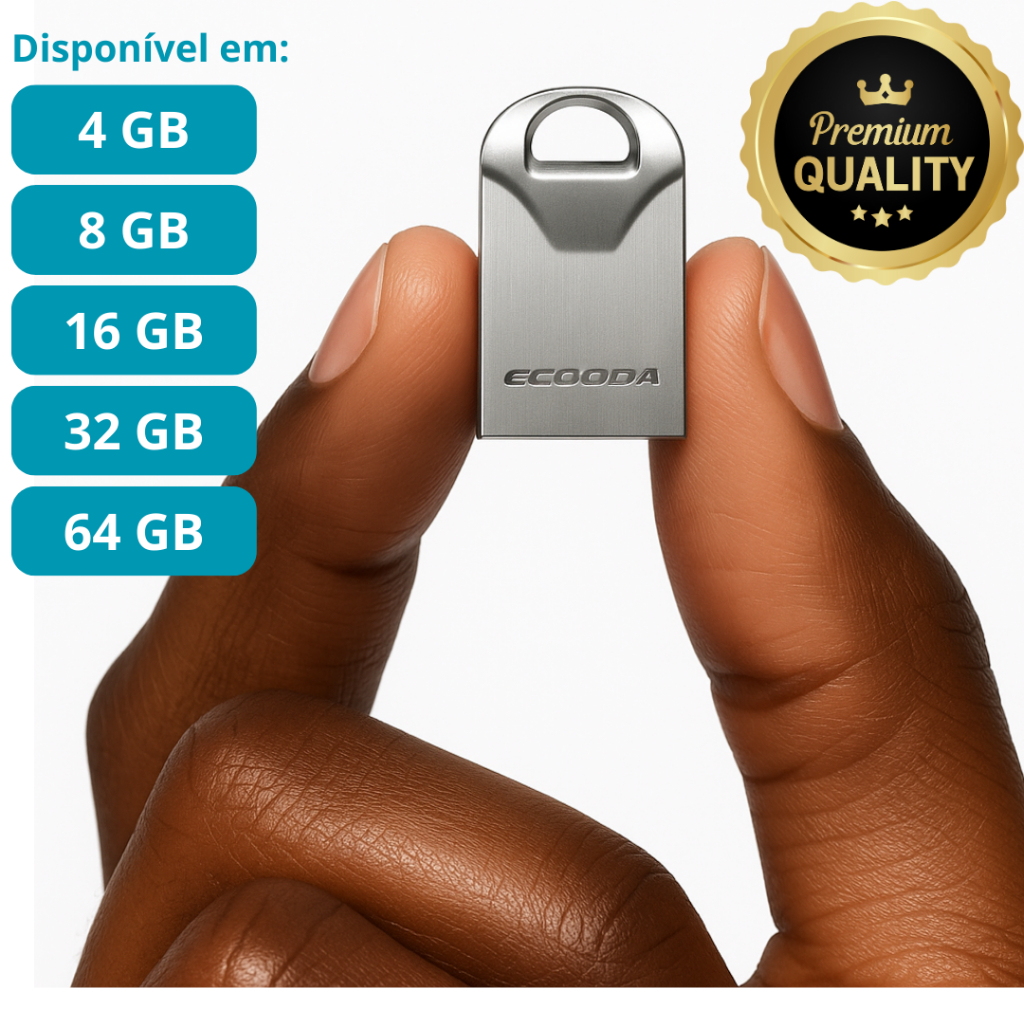 Pen Drive Mini Chaveiro 4GB | 8GB | 16GB | 32GB | 64 GB USB 2.0 Alumínio Original Compatível com Windows e Mac Pendrive