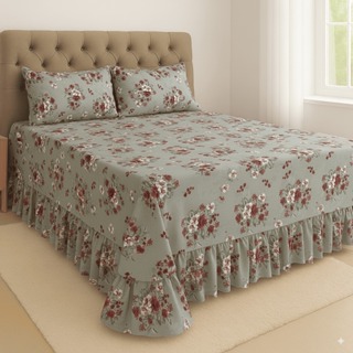 Colcha Cobre Leito Casal Helena 3 Peças Tecido 400 Fios - Vários tamanhos - MOCHI & OLIVEIRA em Oferta na Shopee