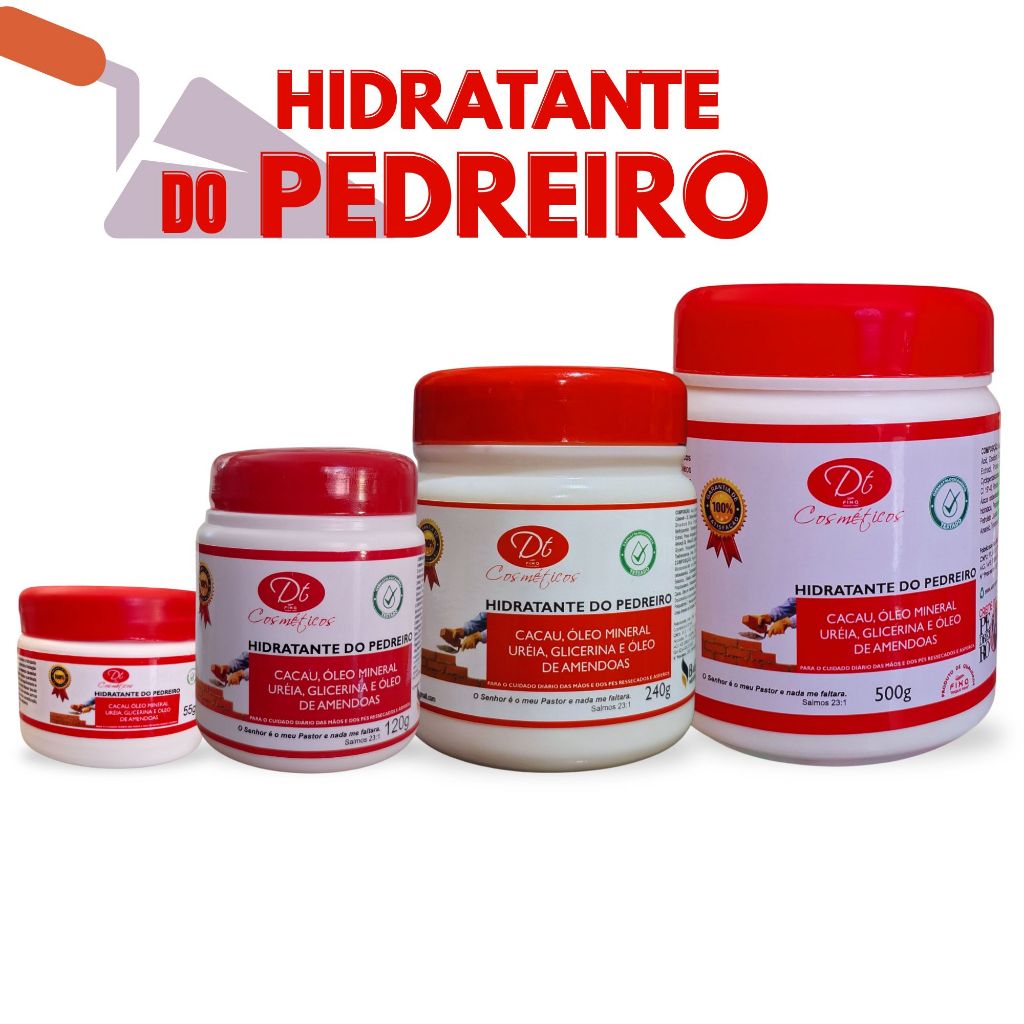 Hidratante Do Pedreiro 240g Creme Para Pés, Mãos e Cotovelos