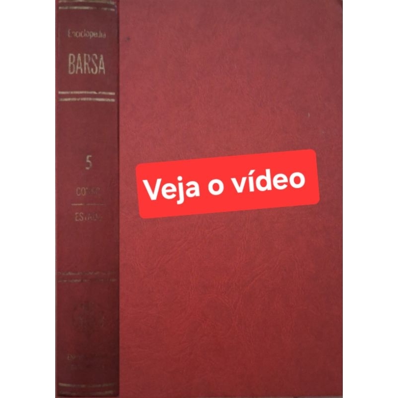 (Veja o vídeo) - Livros USADOS: Enciclopédia Barsa- Couro - Estado -William Benton, Editor [vol.5]