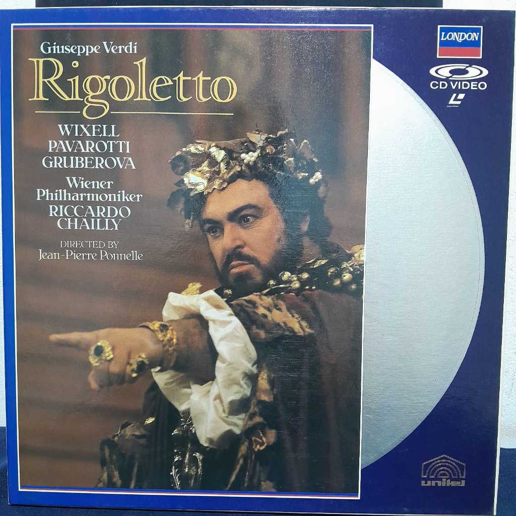 LASER DISC- GIUSEPPE VERDI – RIGOLETTO (LONDON RECORDS / UNITEL / LASERDISC / 1988)  EDIÇÃO DE LUXO EM LASERDISC (NTSC /
