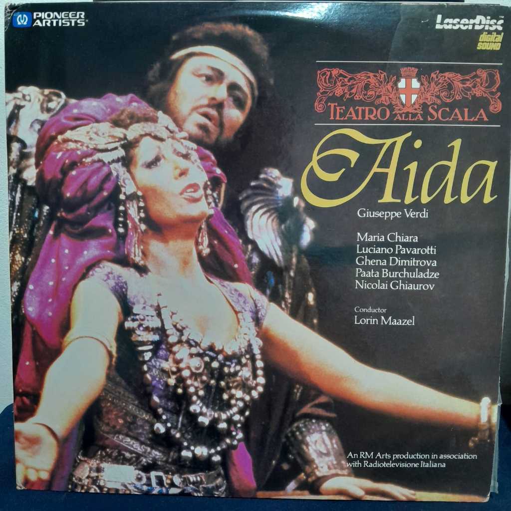 LASER DISC GIUSEPPE VERDI – AIDA (TEATRO ALLA SCALA / PIONEER ARTISTS / LASERDISC DIGITAL SOUND / 1986 - NOVO SEM USO