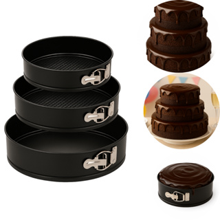 Kit Formas Culinárias para Bolo, Torta e Cheesecake Fundo Removível Antiaderente Conjunto Redondo em Oferta na Shopee