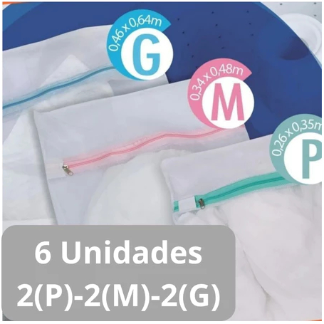 Kit 9/6/3/1 Sacos para lavar roupas (P, M, G) Protetor De Lingerie Roupa Íntima EVITA BOLINHAS NAS PEÇAS DE ROUPAS em Oferta na Shopee