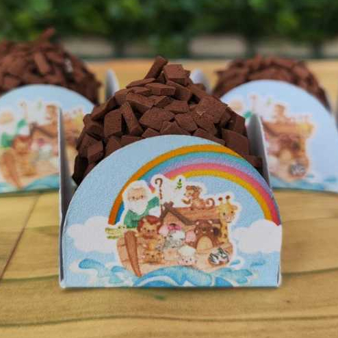 ARCA DE NOÉ Kit Forminhas 4 Pétalas Nº 6 para Doces Festa Aniversário Docinhos