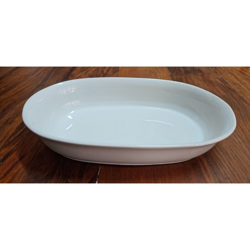 travessa de porcelana refratária branca pozzani branca